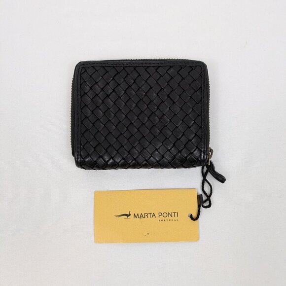 Marta Ponti Woven Leather Wallet NWT - Picture 1 of 6